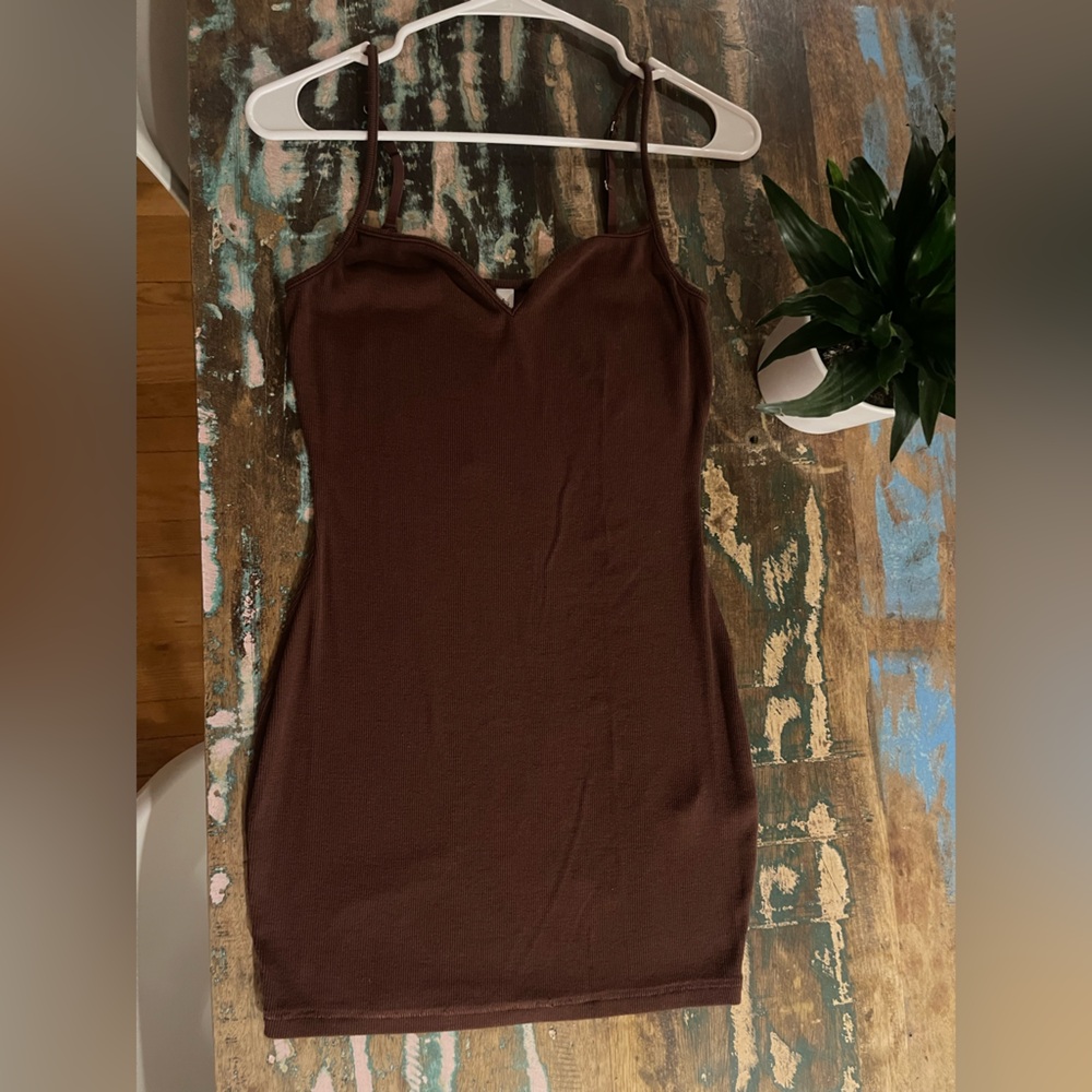 Oh Polly Chocolate Brown Dress size Xl mini dress vacation evening